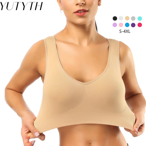 Seamless Sports Women Bra Comfortable Yoga Bra with Removable Pads Push Up Gym Vest Top Bra Breathable Brassiere Wire Free