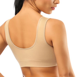 Seamless Sports Women Bra Comfortable Yoga Bra with Removable Pads Push Up Gym Vest Top Bra Breathable Brassiere Wire Free