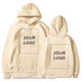 Custom Hoodie Sweatshirts Men Design Your Logo Fleece Hooded Clothes Women Harajuku Outerwear Y2k Plus Size Hoody 4XL