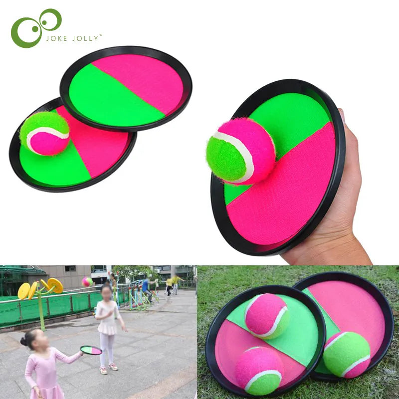 1Set Kids Sucker Sticky Ball Toy Outdoor Sports Catch Ball Game Set Throw And Catch Parent-Child Interactive Outdoor Toys