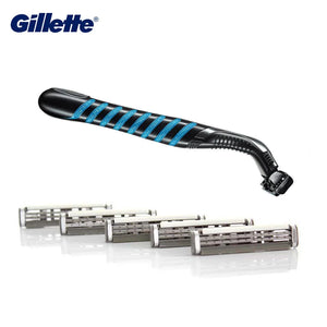 Gillette Sensor Excel Razor Blades Ultra Thin 3 Layer Sharp Shaving Blades Vector3 Men Face Hair Removal  Shaver Replace Refills