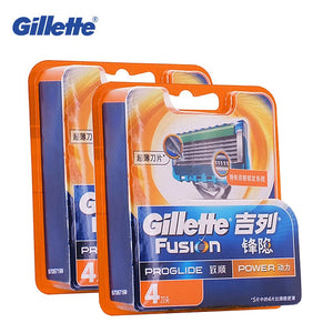 Original Gillette Fusion Proglide Power Electriic Razor Blade For Men Face Shaving Hair Removal Beard Shaver Razors Blades 8pcs