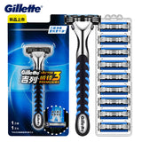 Gillette Sensor Excel Razor Blades Ultra Thin 3 Layer Sharp Shaving Blades Vector3 Men Face Hair Removal  Shaver Replace Refills