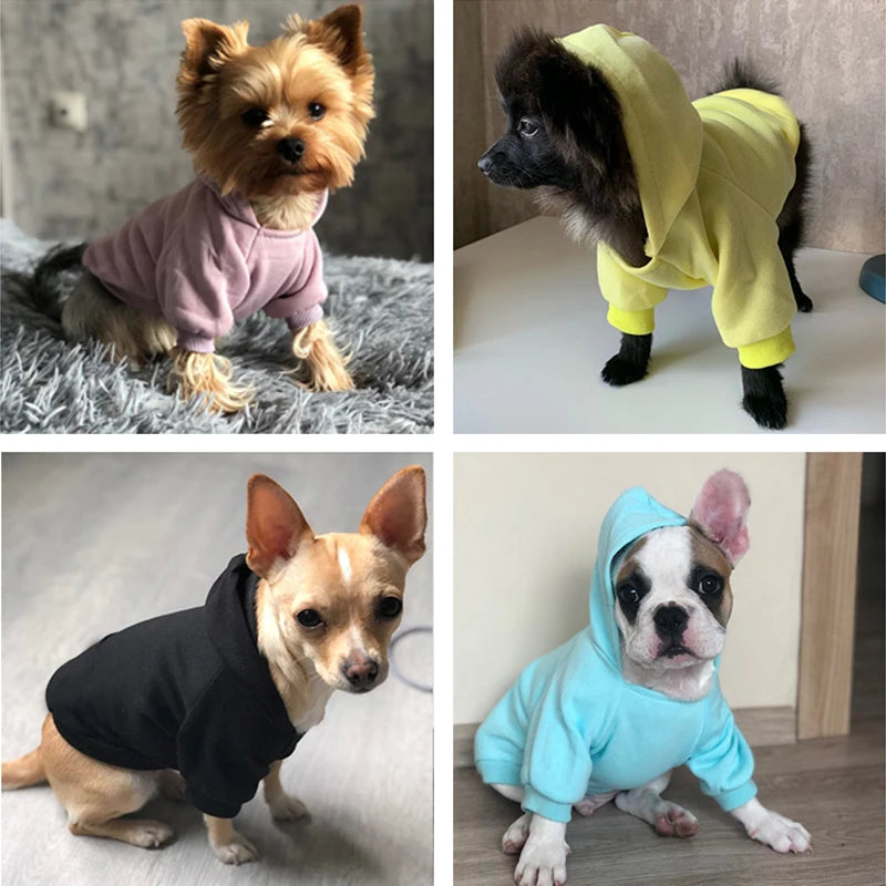 New Winer Dog Clothes Pure Design Cat Dog Hoodie Autumn Winter Dog Coat Jacket Puppy Chihuahau Pet Apparel Ropa Perro Pug