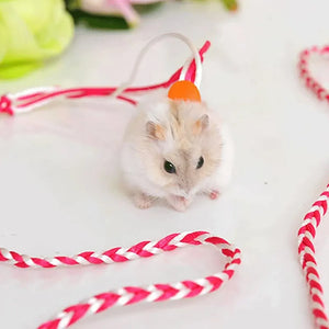 1.4M Pet Leash Hamster Rabbit Rope Lead Collar Adjustable Harness Rope Handmade Weaved Rat Mouse Hamster Pet Leash