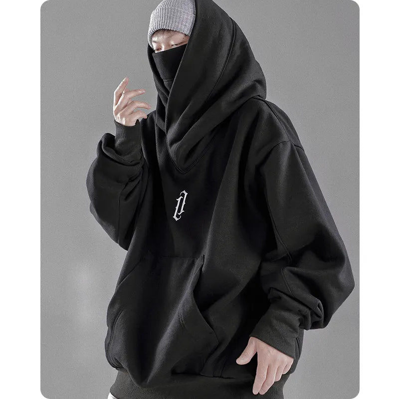 Autumn winter High collar hoodie loose comfortable Men's clothes Harajuku Hiphop streetwear Fleece hooded oversize Sweatshirt