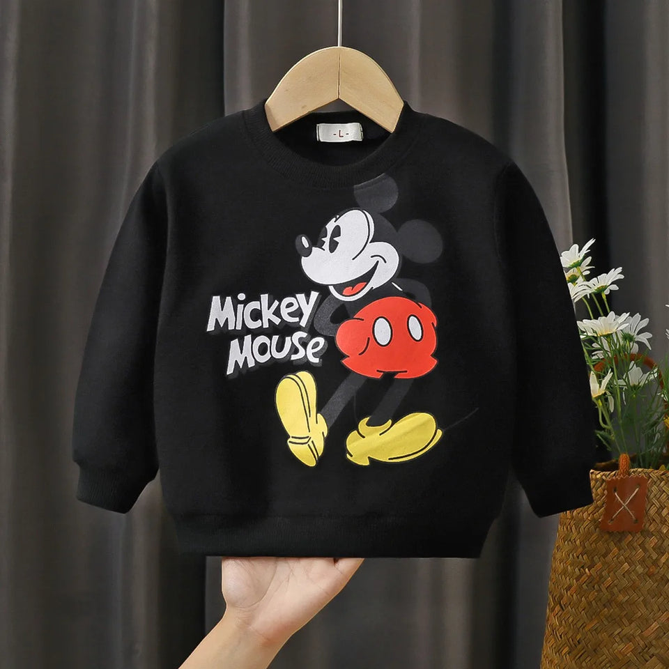 1 2 3 4 Years Old Kids Hoodie Creative Design Children's Clothes Autumn Baby Sweater Printed Mickey Girls Pullover Boys Long T