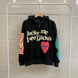 Graffiti Letter Foam Fleece Baggy Sweatshirts Men's Oversized High Street Casual Hooded Hoodie Unisex Pullover Loose Hoody