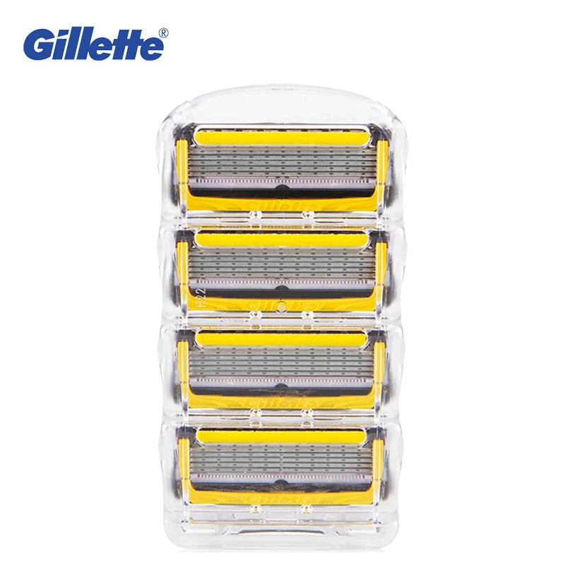 Gillette Fusion Proshield Razor Blade Manual Shaving Shave Beard Shaver Razors Blades Men Face Care Safety Hair Removal 4pcs