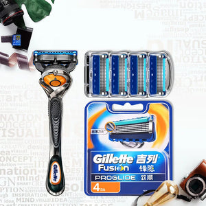 Gillette Fusion 5 Proglide Razor FlexBall Handle Technology Manual Shaving Shaver Men's Face Hair Removal Razor Blade Refills