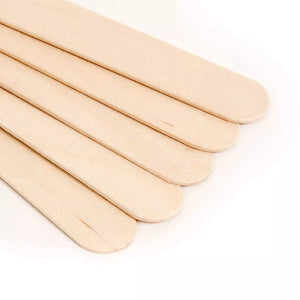 50pcs Wood Applicators Sticks for Wax Hair Removal - Natural Birch Wooden Spatulas for Hair Removal Eyebrow and Body