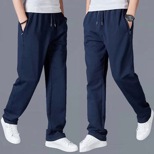 2021 Spring Autumn Joggers Men Jogging Sweatpants Sportswear Knit Tracksuit Sports Pants Trousers Oversize Wide Leg Clothing