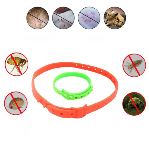 11pc Orange Dog Cat Collar Flea Tick Prevention Pet Collar Pest Control to Repel Flea Killer Collar Pet Cat Accessories