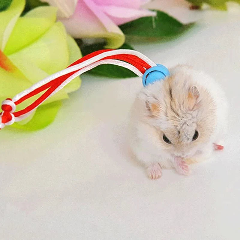 1.4M Pet Leash Hamster Rabbit Rope Lead Collar Adjustable Harness Rope Handmade Weaved Rat Mouse Hamster Pet Leash