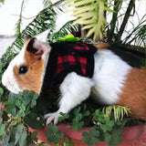 Adjustable Pet Harness Bow-knot Decor Anti-biting Polyester Small Guinea Pig Rabbit Chest Strap Leash for Walking Collars Decor