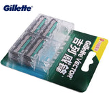 Original Gillette VECTOR 2 Shaver Razor Blades for Men 2 Layers Safety Hair Removal Beard Shaving Manual Shave Machine Use