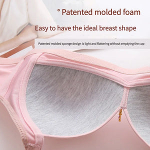 BC Cup New Sexy Large Size No Steel Ring Comfortable Lingerie Push Up Breathable Women's Underwear Thin Cup Glossy Women Bra