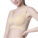 Breathable Women Bra Tops Hollow Out Sports Bras Gym Running Fitness Yoga Bra Sportswear Padded Push Up Sports Tops