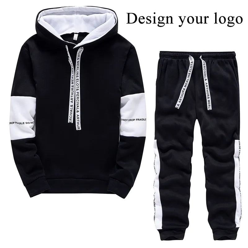 Men Tracksuit Two Piece Set 2022 Autumn and Winter Pullover Hoodies Sweatshirt+Pants Suit Man Hoodies Set Tracksuit Men Luxury