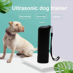 3 in 1 Pet Dog Repeller Anti Barking Device Ultrasonic Dog Repeller Stop Bark Control Training Supplies With LED Flashlight