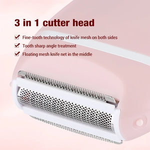 Women's 3 in 1 Shaver Electric Mini Razor Special Hair Removal Equipment Whole Body Knife Armpit Intimate Area