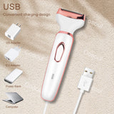 4 in 1 Electric Razor for Women Shaver Lady Shaver Body Hair Trimmer for Armpit Bikini Arm Leg Face Mustache Portable Painless