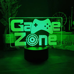 3D led lamp Gaming room light Games NightLight Gaming Table Lamp for Children Headphones Game Zone Lights Home Decor Gift