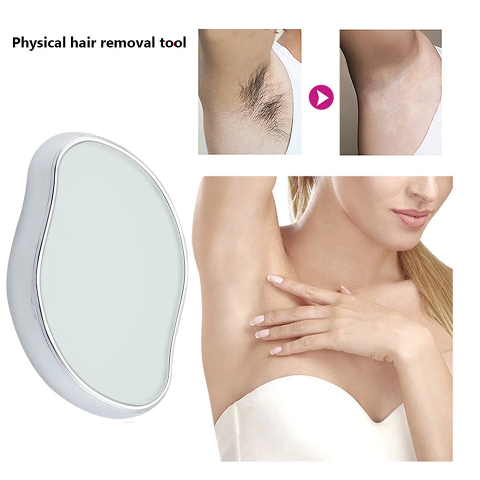 Crystal Physical Hair Removal Eraser Glass Hair Remover Painless Epilator Easy Cleaning Reusable Body Care Depilation Tool