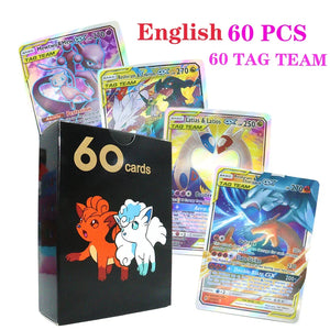 55-100pcs Pokemon English French Spanish Cards Box Vmax GX Charizard Pikachu Hobbies Collection Battle Gold Foil Card Toys Gifts