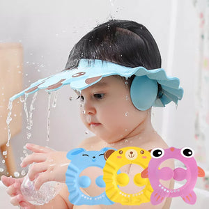 Baby Shower Soft Cap Adjustable Hair Wash Hat for Kids Ear Protection Safe Children Shampoo Bathing Shower Protect Head Cover