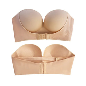 Front Closure Sexy Strapless Women Bra Invisible Push Up Bra Underwear Lingerie for Female Brassiere Pitted Seamless Bralette