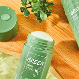 40g Face Clean Mask Green Tea Cleansing Stick Mask Smear Acne Shrink Blackhead Moisturizing Deep Cleansing Mask Film Pores