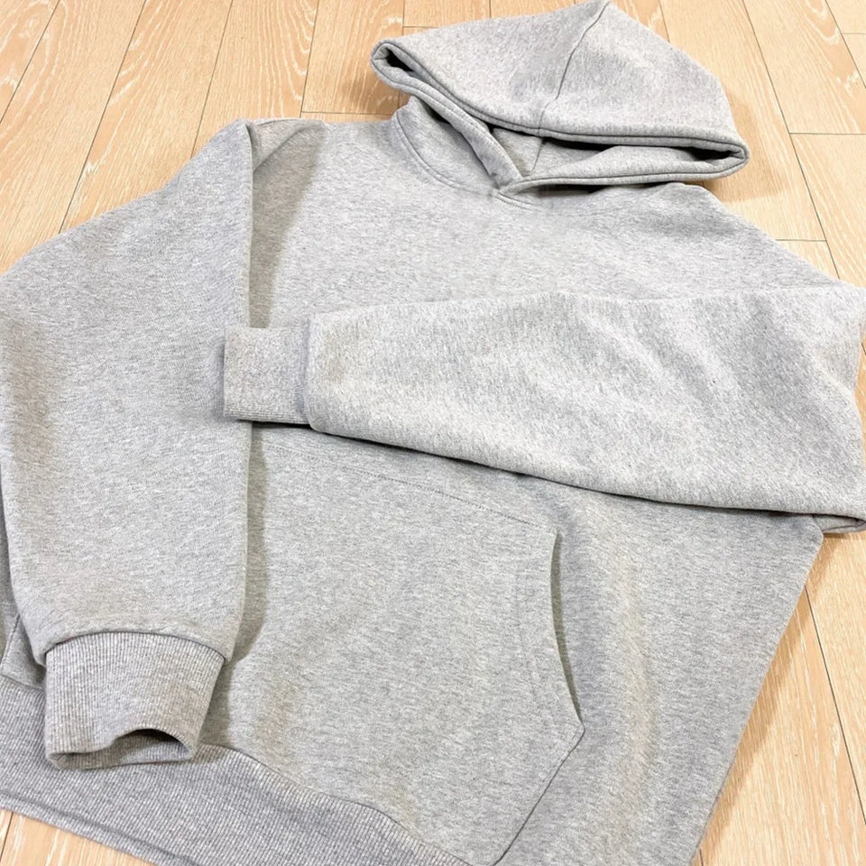 High quality men's hoodie Autumn Winter Casual Loose Hoodie Men Cotton Sweatshirt Fitness Sportswear Male Solid Pullover Tops