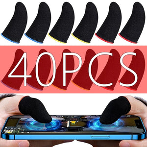 40pcs Mobile Game Fingertip Gloves Sweatproof Anti-slip Touch Screen Finger Sleeve Breathable Gaming Fingertip Cover For Gamer