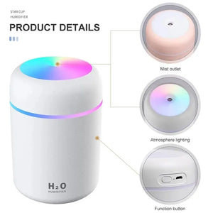 Air Humidifier Portable Mini USB 300ml H2O Aroma Diffuser With Cool Mist For Bedroom Home Car Plants Purifier Humificador