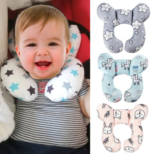 New Baby Pillow Protective Travel Baby Car Seat Head Neck Support Pillows Newborn Children U Shape Headrest Toddler Cushion 0-3 Years