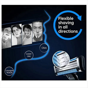 12pcs Blades Manual Men Safety Razor Blade Stainless Steel Shaving Cartridges Mach 3 Shaver Replacement Head for Gillette Mach 3