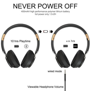 07S Wireless Headphones Foldable Adjustable Stereo Gaming Earphone Bluetooth+TF Play+3.5mm AUX 3 Modes HIFI Heavy Bass Headsets