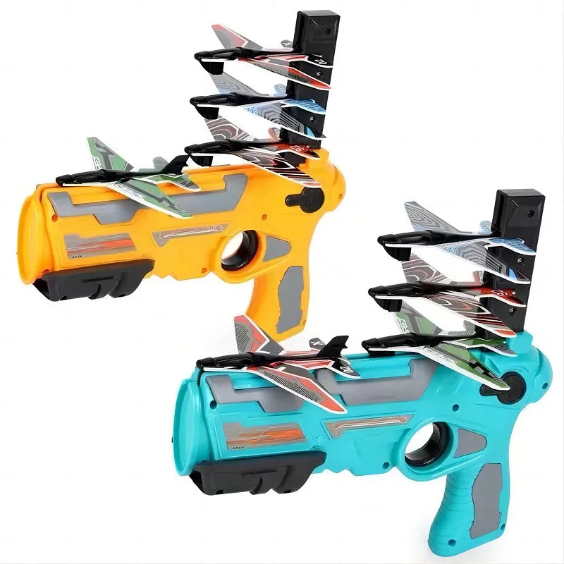 Airplane Launcher Toy Children Throwing Foam Plane Flight Mode Catapult Plane for Kids Boys Outdoor Sport Flying Toys Gifts