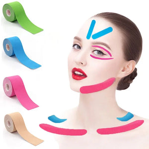 2.5CM*5M Kinesiology Tape For Face V Line Neck Eyes Lifting Wrinkle Remover Sticker Tape Facial Skin Care Tool Bandagem Elastica