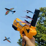 Airplane Launcher Toy Children Throwing Foam Plane Flight Mode Catapult Plane for Kids Boys Outdoor Sport Flying Toys Gifts