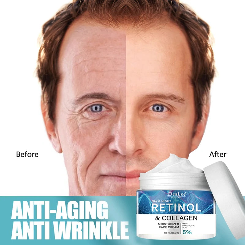 Anti-wrinkle Cream For Men Remove Face & Neck Wrinkles Firming Moisturizing Skin Retinol Face Cream Anti-aging Facial Treatment