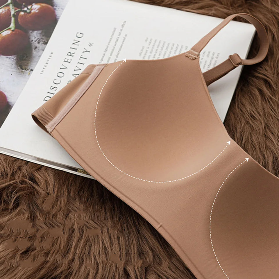 Thin Seamless Women Bra Push up Underwear Tube Top Bras Lingerie Beauty Back Support Non-Wire Solid Comfort Bra Elastic Female