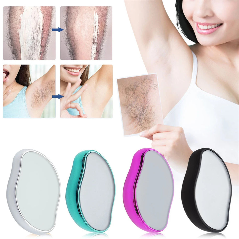 Crystal Physical Hair Removal Eraser Glass Hair Remover Painless Epilator Easy Cleaning Reusable Body Care Depilation Tool