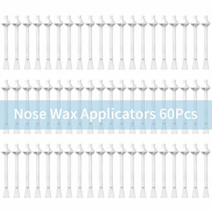 60PCS Nose Wax Sticks Nose Wax Applicators for Painless Nose Hair Removal Remover Tools Wax Kit Accessories Beeswax Safe Formula