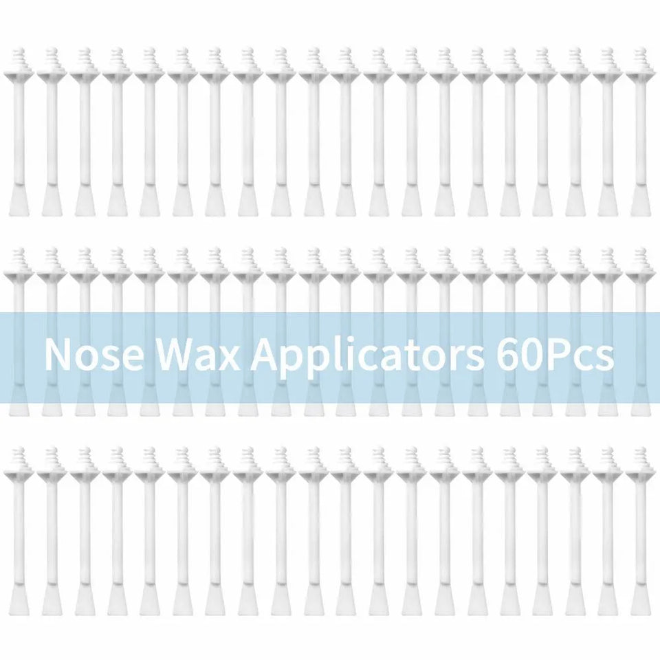 60PCS Nose Wax Sticks Nose Wax Applicators for Painless Nose Hair Removal Remover Tools Wax Kit Accessories Beeswax Safe Formula