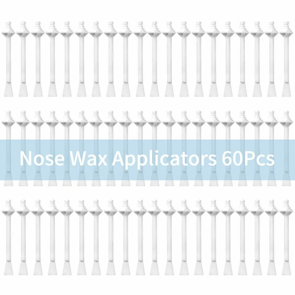 60PCS Nose Wax Sticks Nose Wax Applicators for Painless Nose Hair Removal Remover Tools Wax Kit Accessories Beeswax Safe Formula