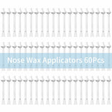 60PCS Nose Wax Sticks Nose Wax Applicators for Painless Nose Hair Removal Remover Tools Wax Kit Accessories Beeswax Safe Formula