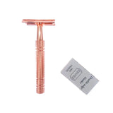 Rose Gold Razor Classic Double Edge Safety Razor For Mens Shaving&Womens Hair Removal with Shaving Blades Manual Shaver