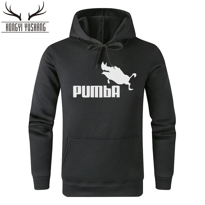 2023 Autumn/Winter Men's New Pumba Sports Print Hoodie Set Men's Fleece Sweater Casual Designer Sportswear Casual Pullover w13